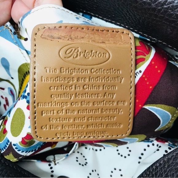 Price firm BRIGHTON Brown Leather & Suede Shoulder Bag - Picture 7 of 8